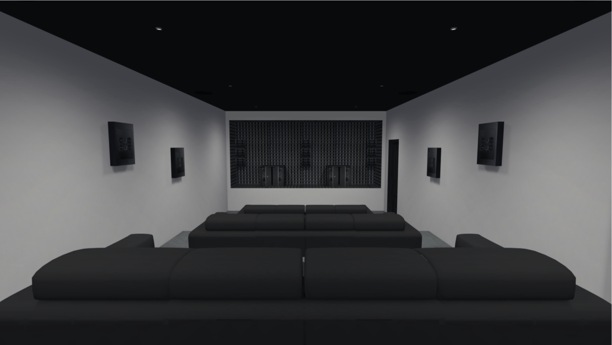 Artcoustic basement home cinema system