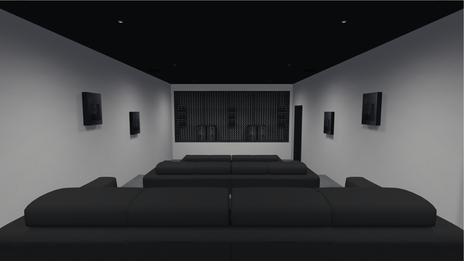 Dedicated Home Cinema System - Basement cinema room